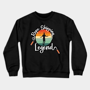 Rope Skipping Legend Retro Design for Rope Jumpers Crewneck Sweatshirt